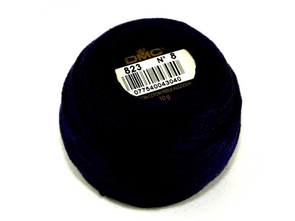 Dmc 823 Size 8 Cotton Perle Thread