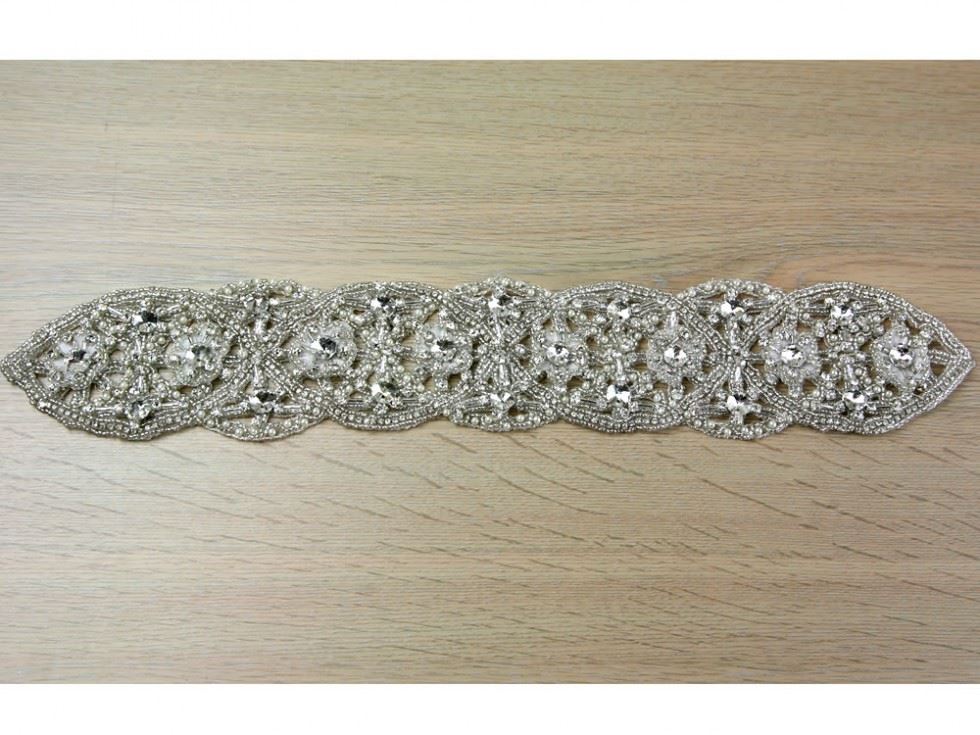 Diamante Crystal Appliques Silver