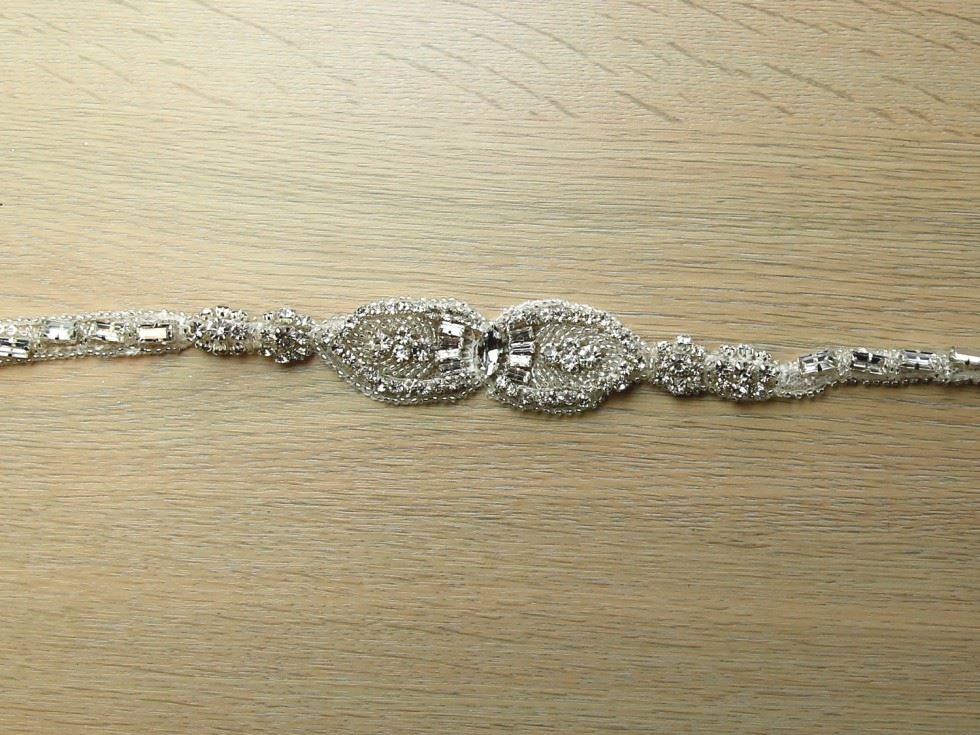 Diamante Crystal Appliques Silver