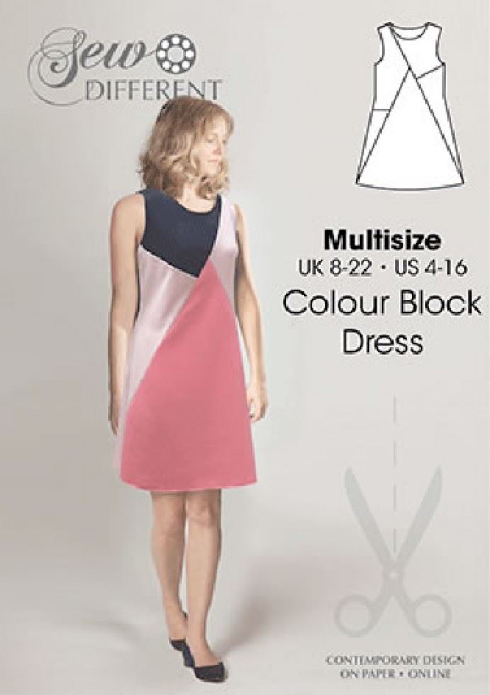 Sew Different Paper Sewing Pattern Colour Block Dress
 