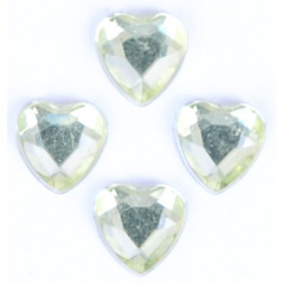 Trimits Heart Stick On Diamantes Green