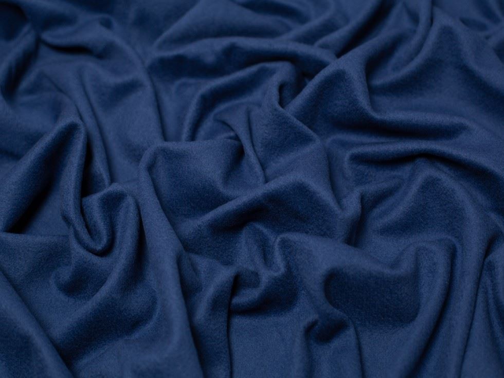 Minerva Core Range Denim Blue Luxury Cashmere Wool Coating Fabric