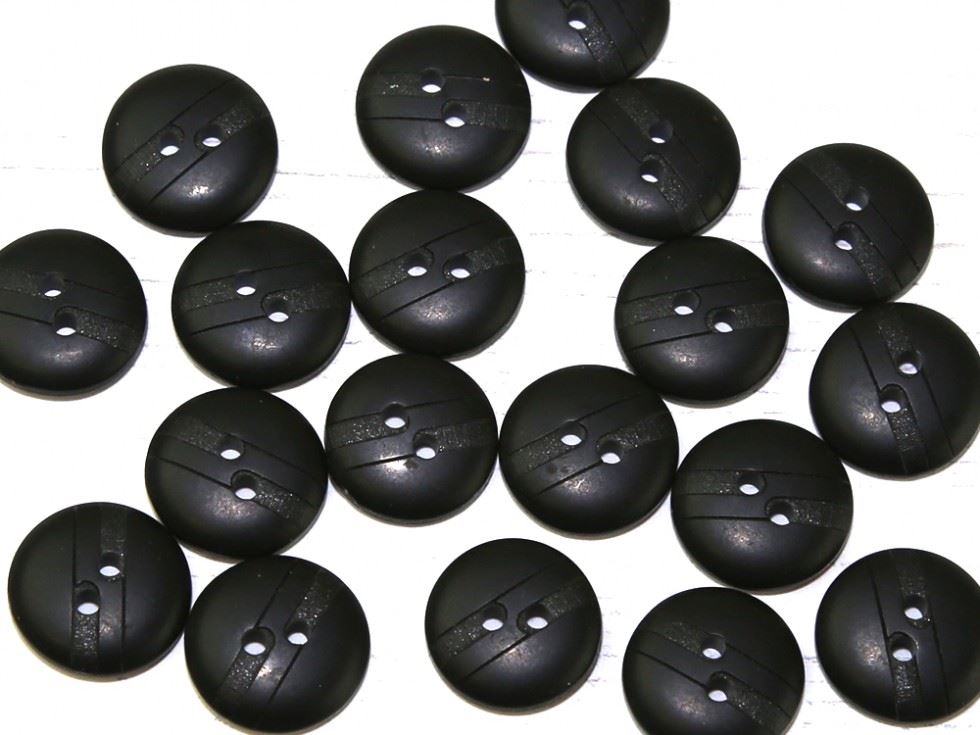Dill Black Marble Plastic Buttons (Value Pack)