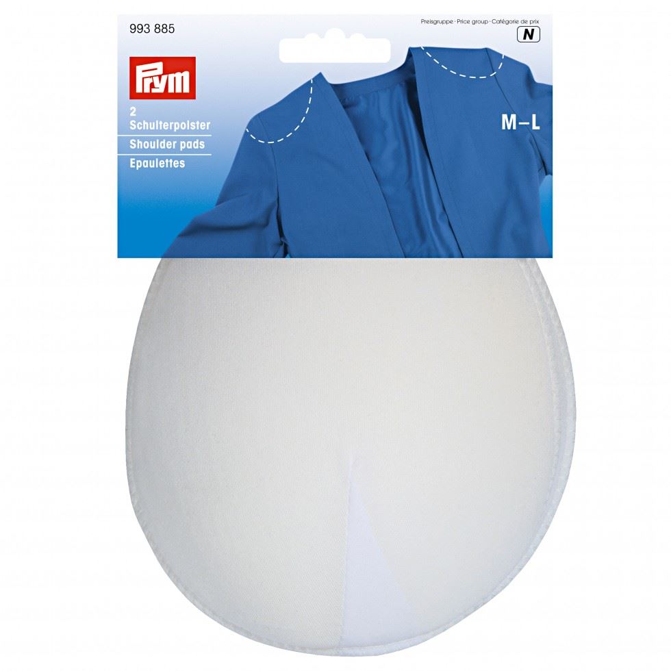 Prym White Raglan Shoulder Pads