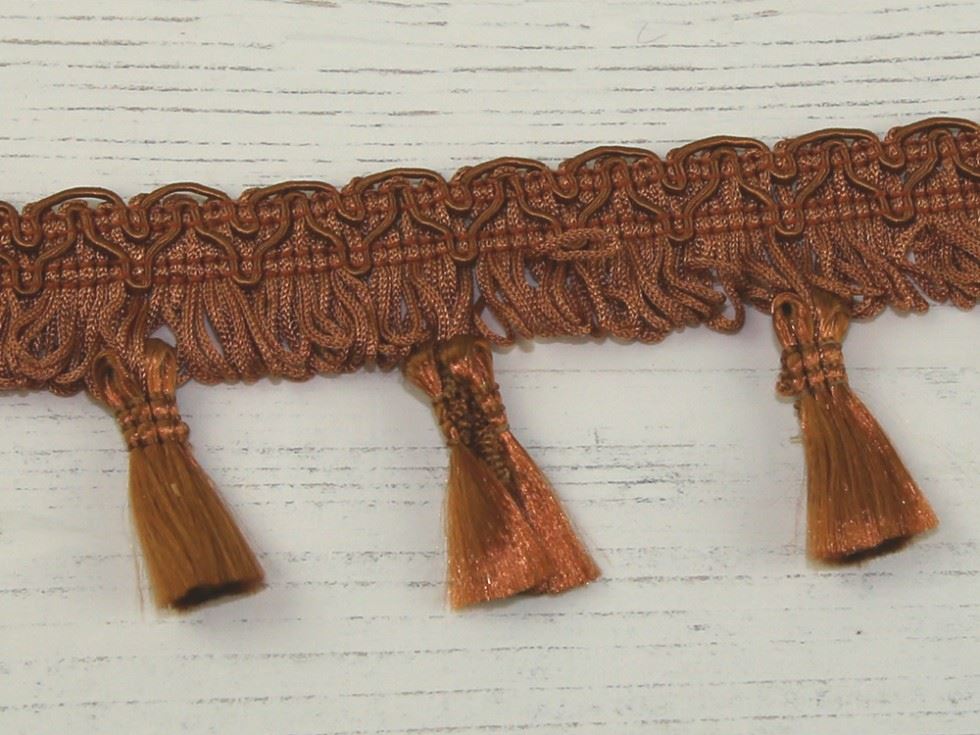Tassel Fringe Trim Rust
