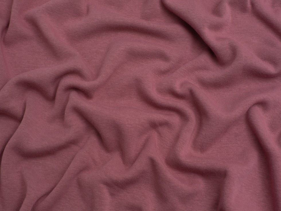 Minerva Core Range Fur Back Sweatshirt Stretch Knit Fabric Rose Pink
 