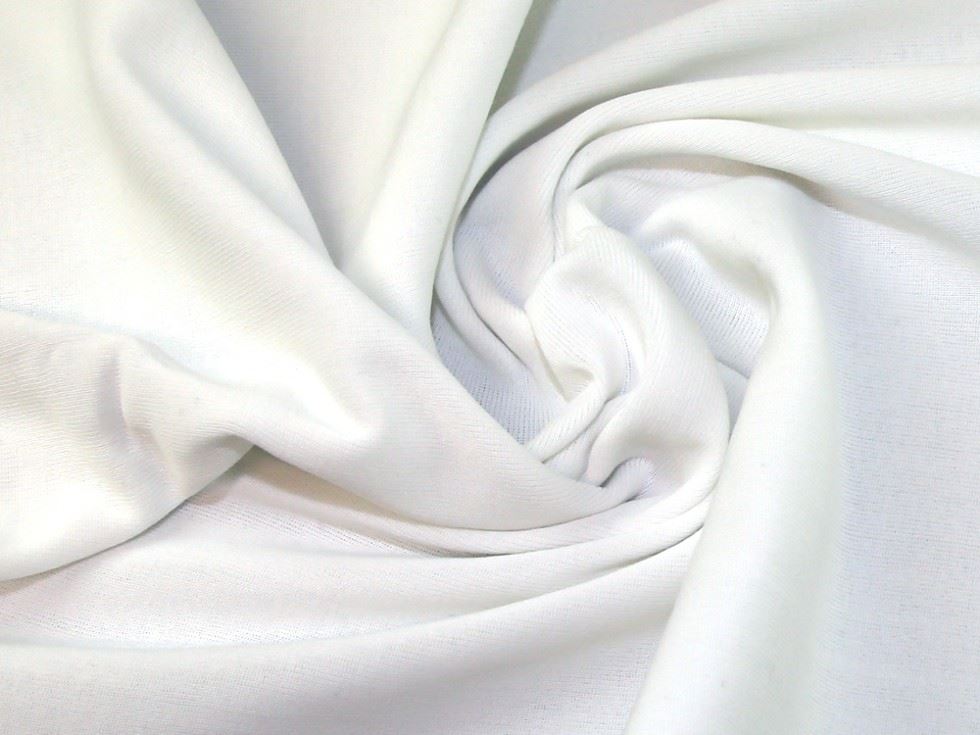 Lady Mcelroy White Tubular Rib Stretch Knit Fabric