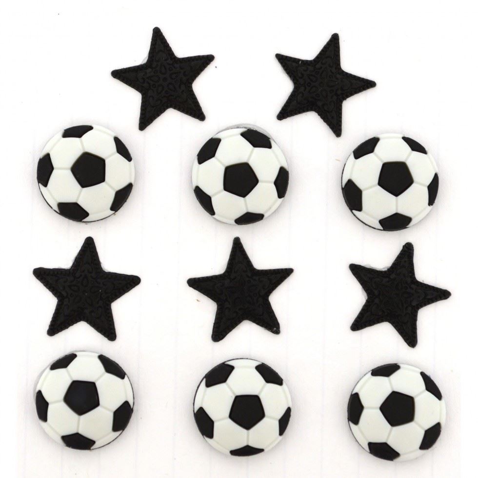 Dress It Up Football Soccer Buttons
 