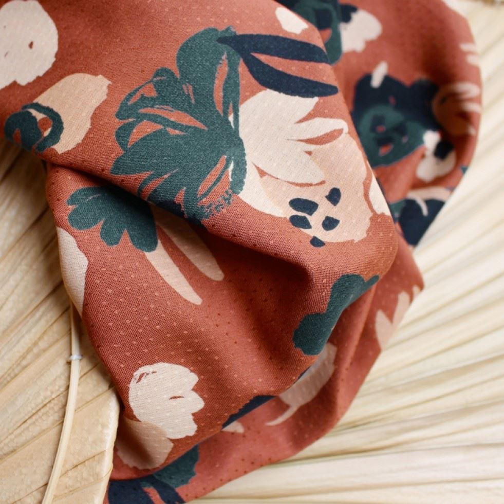 Atelier Brunette Posie Viscose Dobby Fabric Chestnut
 