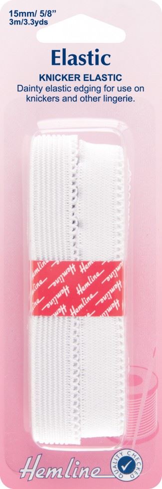 Hemline White Knicker Elastic