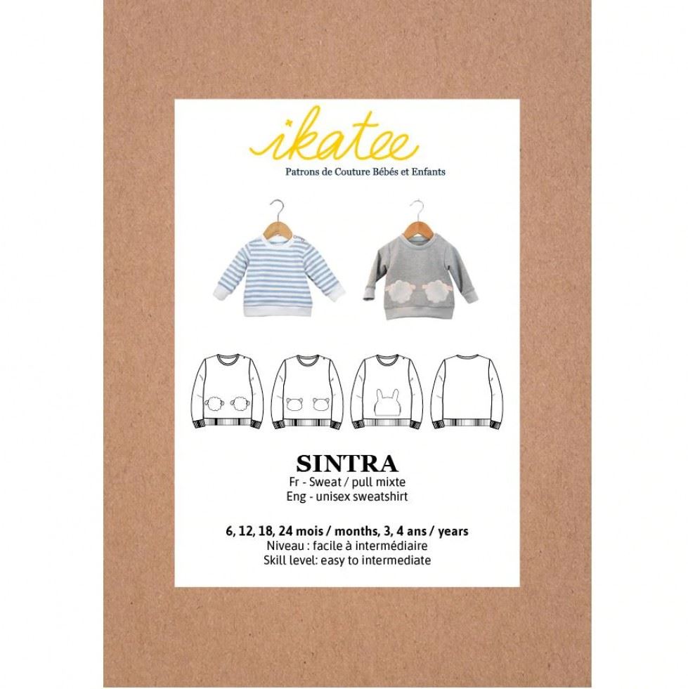 Ikatee Sewing Pattern Baby Sintra Sweatshirt