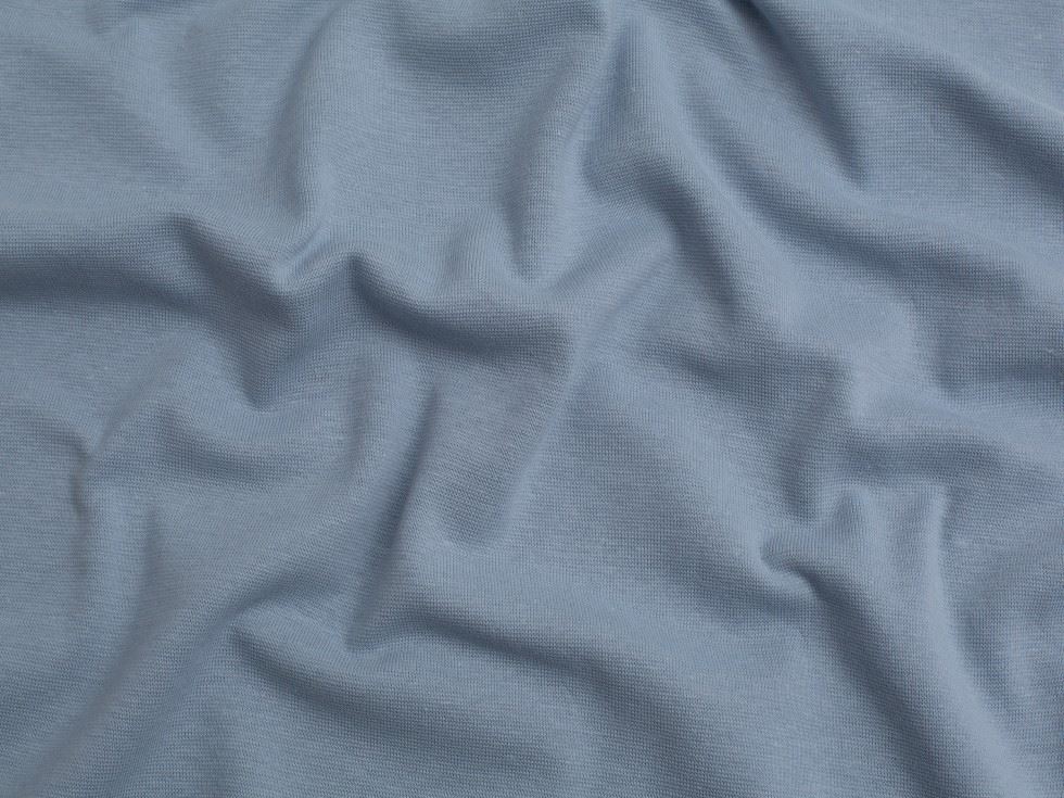 Minerva Core Range Organic Tubular Ribbing Stretch Knit Fabric Aqua