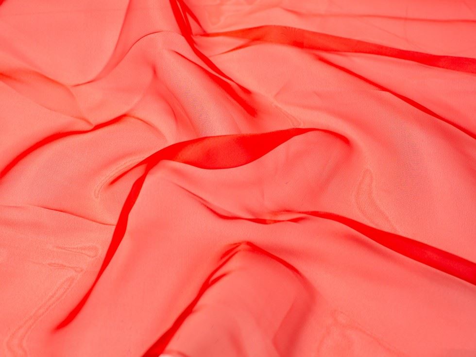 Deadstock Crystal Organdy Fabric Red
 