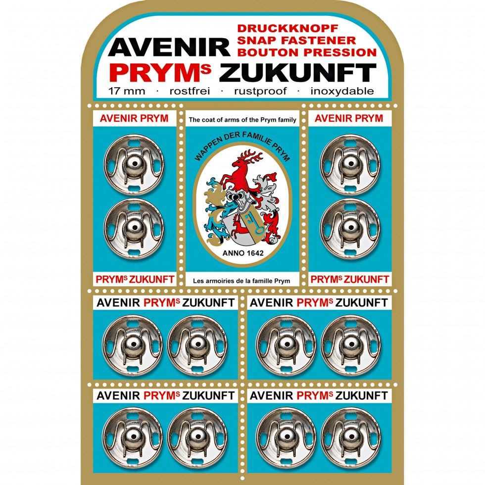 Prym Sew On Metal Snap Fasteners Silver
 