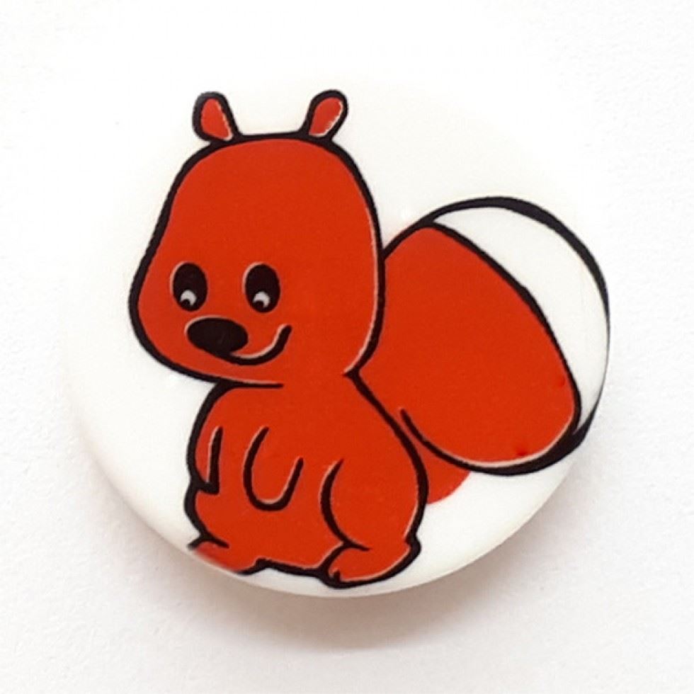 Dill Round Squirrel Buttons (Value Pack) Brown
 