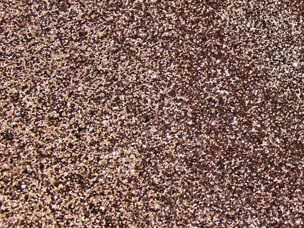 Rose Gold Deadstock Glitter Faux Leather Fabric