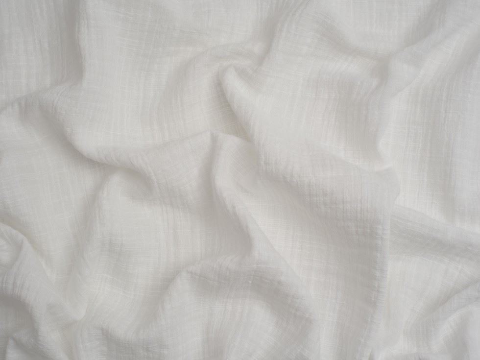 Minerva Core Range Slub Cotton Double Gauze Fabric Ivory
 