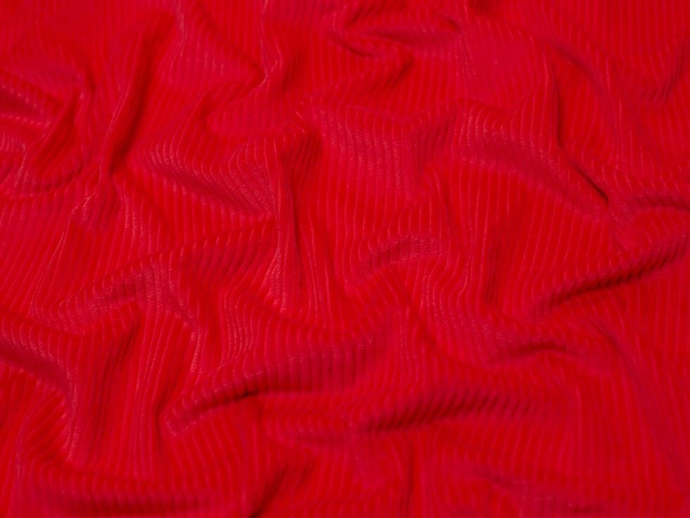Minerva Core Range Red 5 Wale Cotton Jumbo Cord Fabric