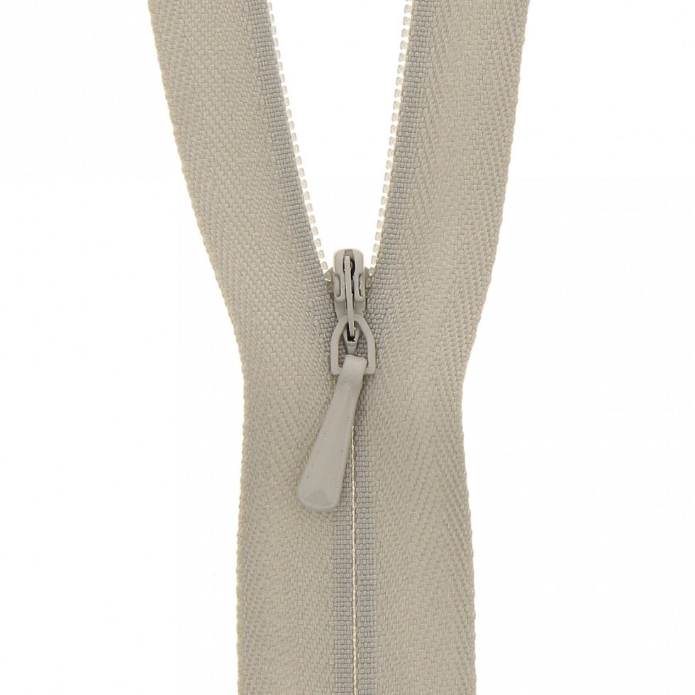 Milward Light Grey Concealed Invisible Closed End Zips
