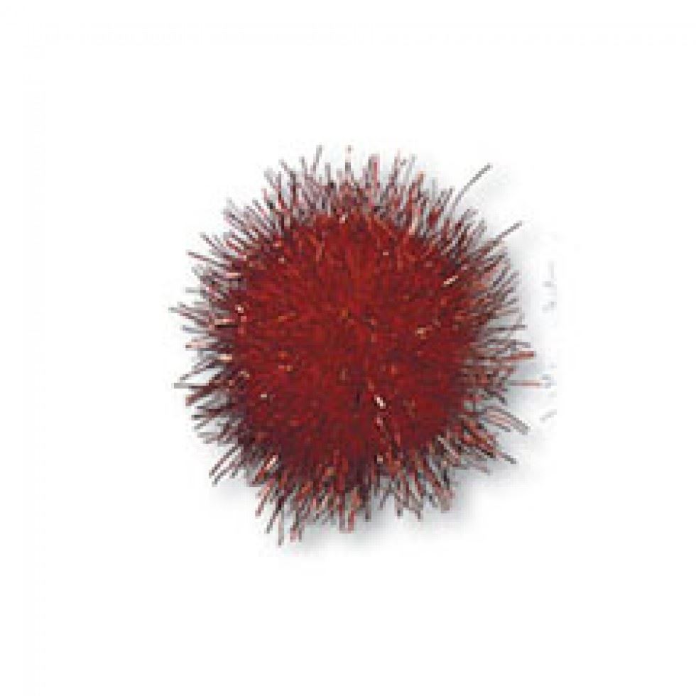 Trimits Pom Poms Metallic Red
 