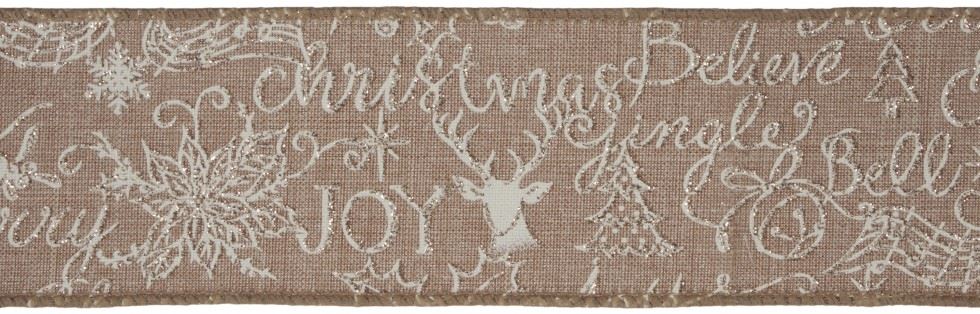 Christmas Wire Edge Ribbon
 