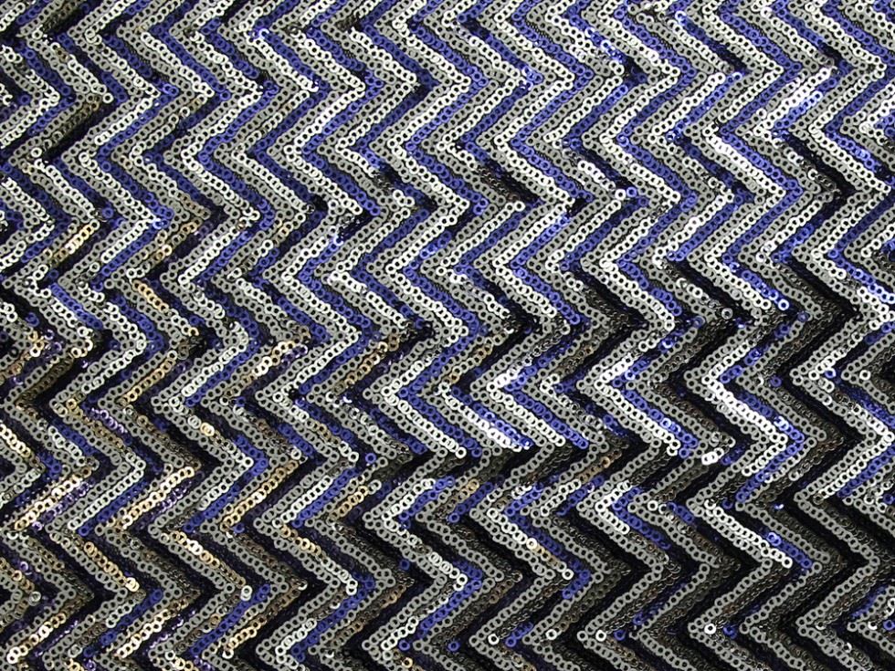 San Ramon Sequin Mesh Fabric Blue
 