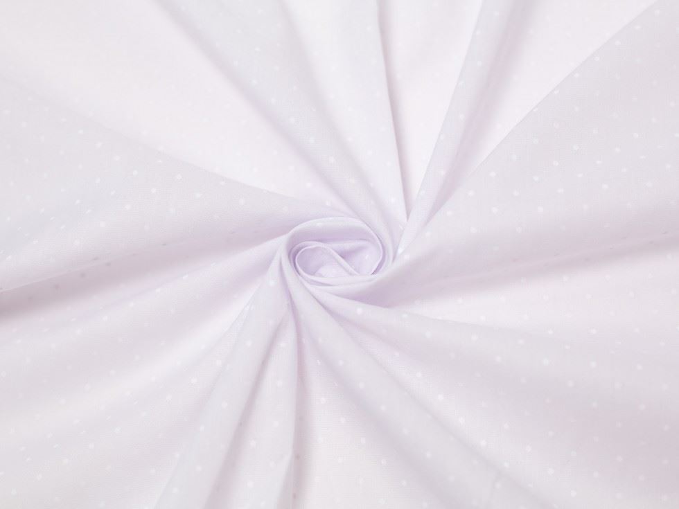 Minerva Core Range White Printed Polycotton Fabric