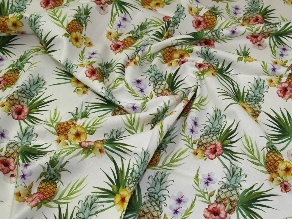 John Louden Ivory Cotton Canvas Fabric
