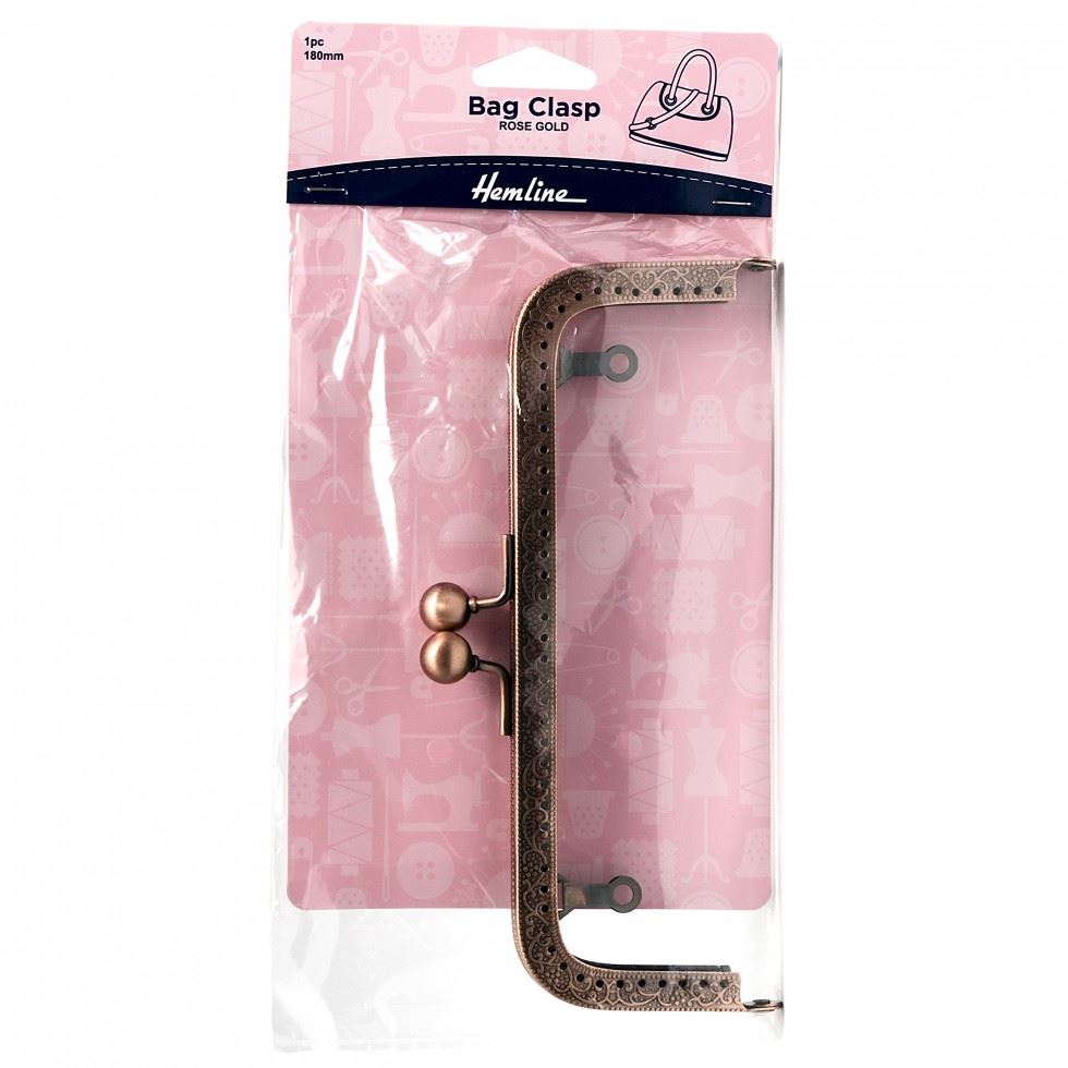 Hemline Rose Gold Purse Frame