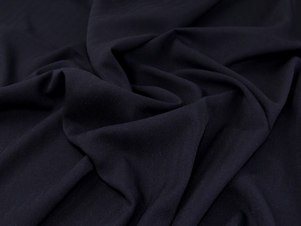 Deadstock Tweed Polyester Suiting Fabric Navy
 