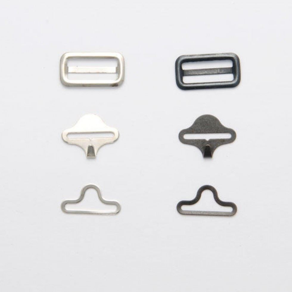 Metal Bow Tie Fasteners Silver