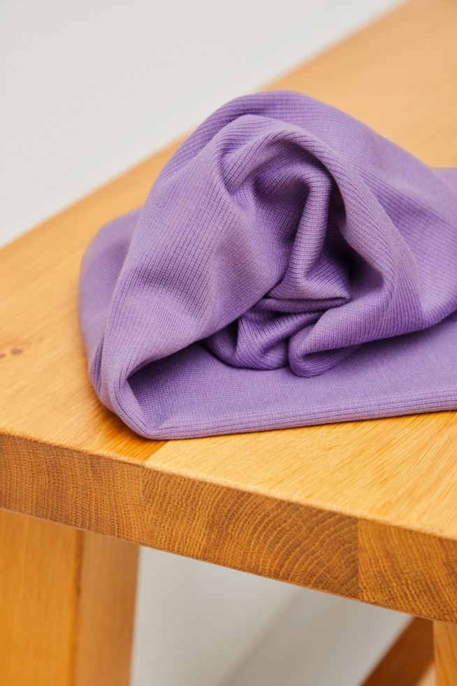 Meet Milk Mauve Neva Tencel Lyocell Cotton Rib Stretch Knit Fabric