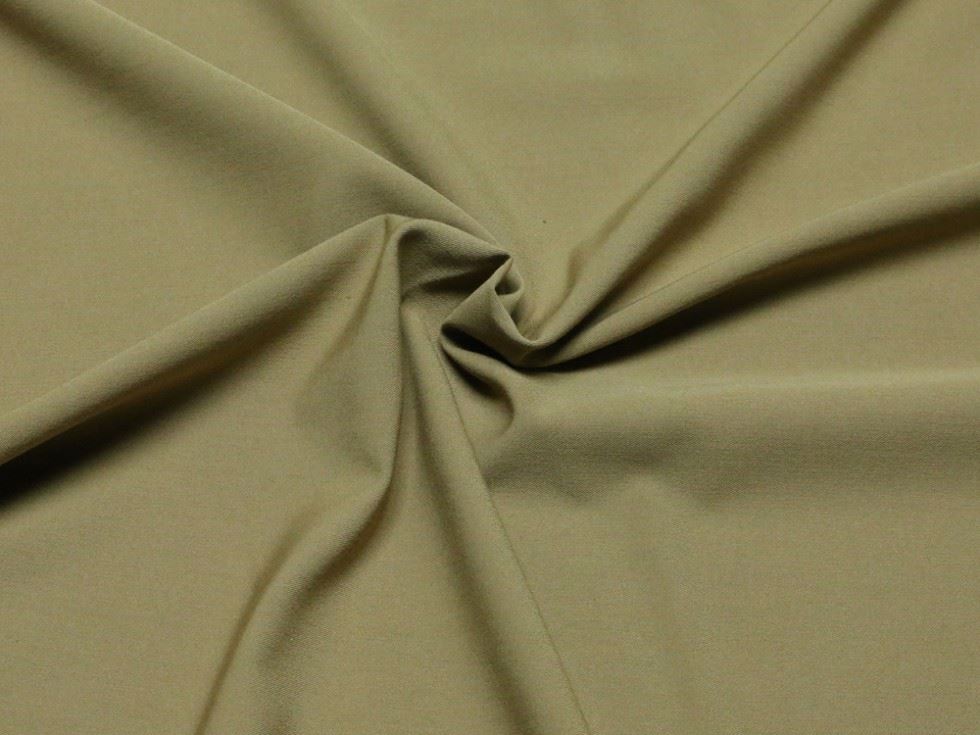 Tan Deadstock Stretch Woven Suiting Fabric