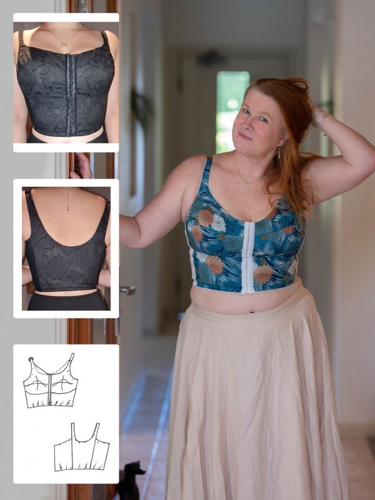 Booby Traps Paper Sewing Pattern Kaylie Wirefree Bustier
 