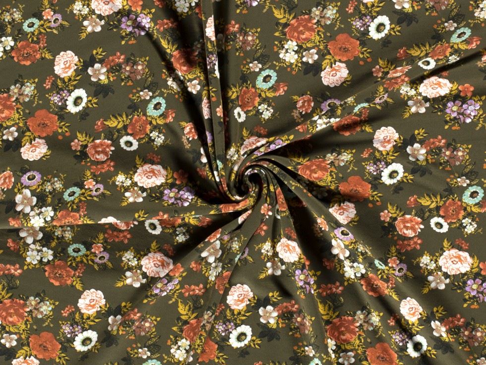 Cotton Jersey Stretch Knit Fabric Olive
 