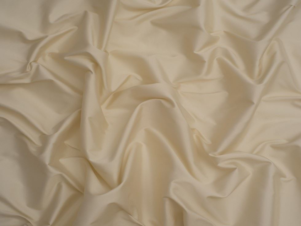 Minerva Core Range Ecru Faux Silk Effect Taffeta Fabric