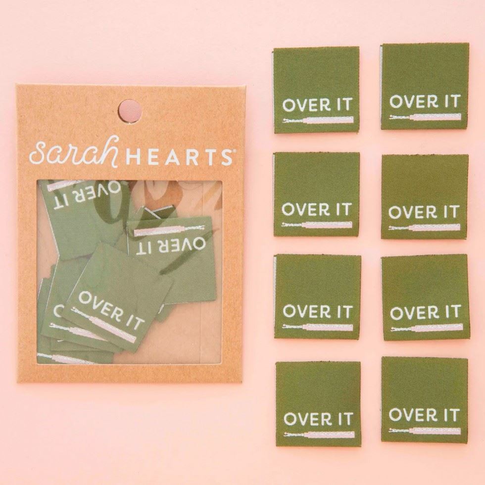 Sarah Hearts Over It Seam Ripper Woven Labels