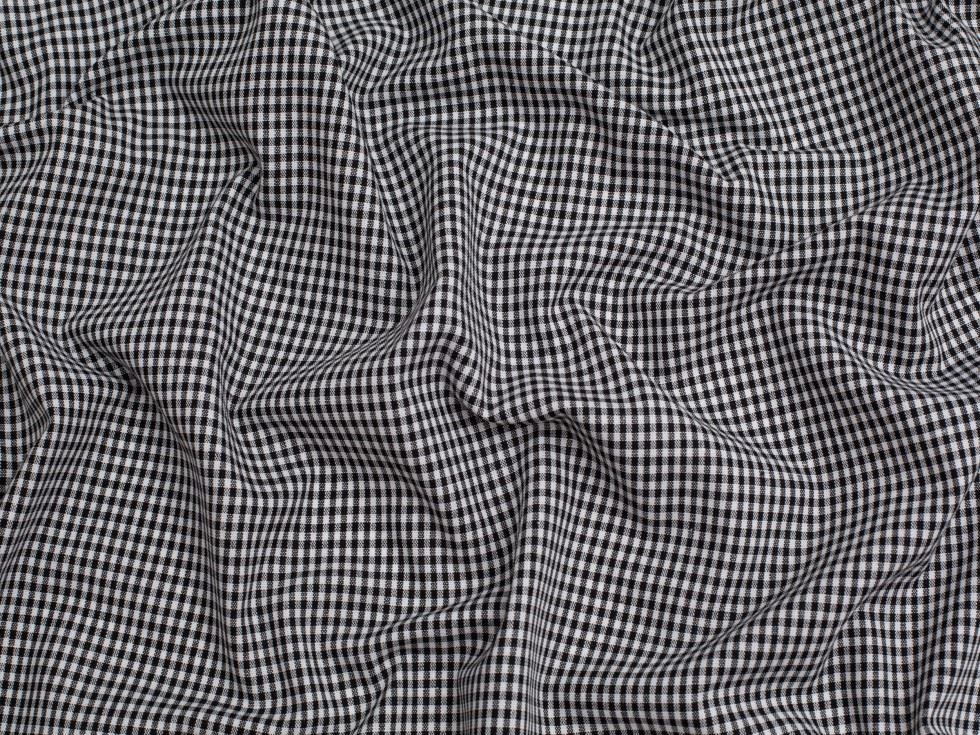 Minerva Core Range 1/8 inch 100% Cotton Gingham Fabric Black
 