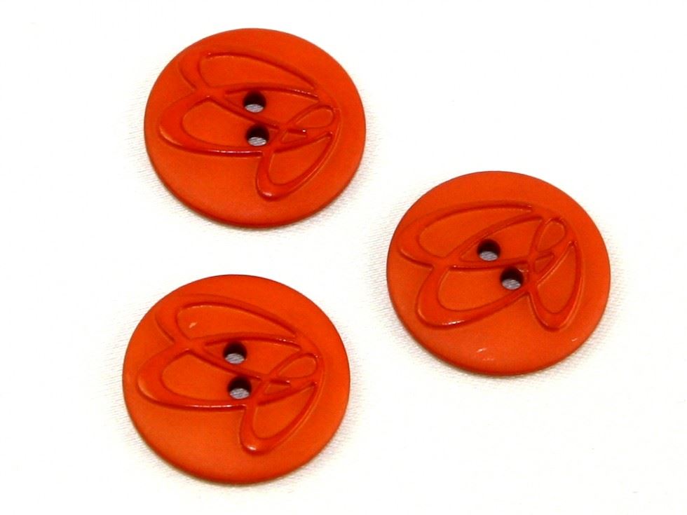 Dill Orange Embossed Swirl Buttons (Value Pack)