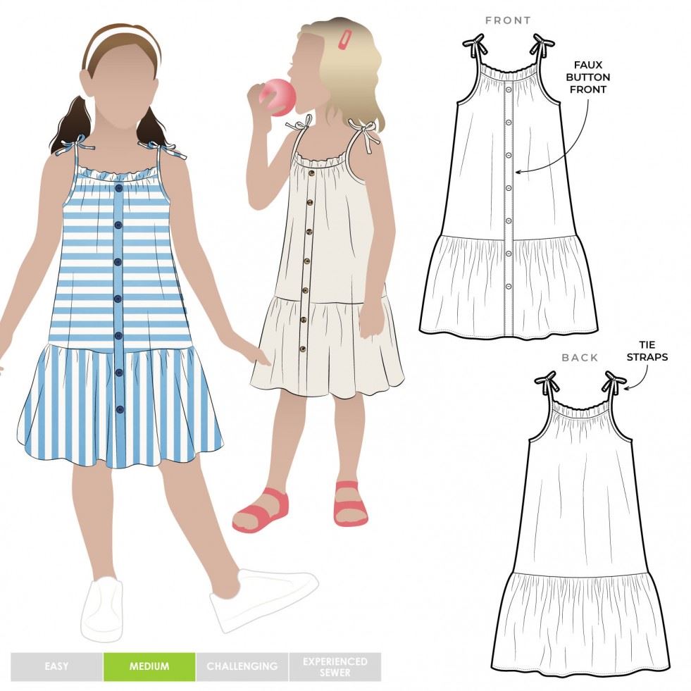 Style Arc Paper Sewing Pattern Kids Claudia Dress