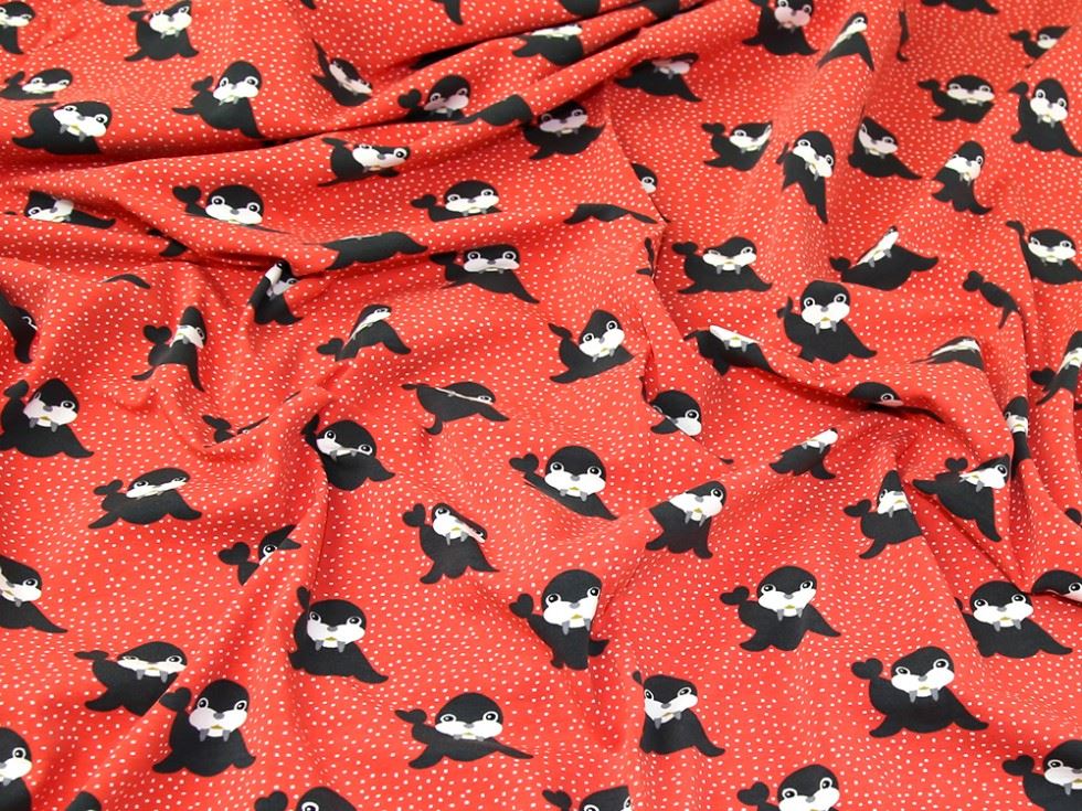 John Louden Coral Cotton Jersey Stretch Knit Fabric