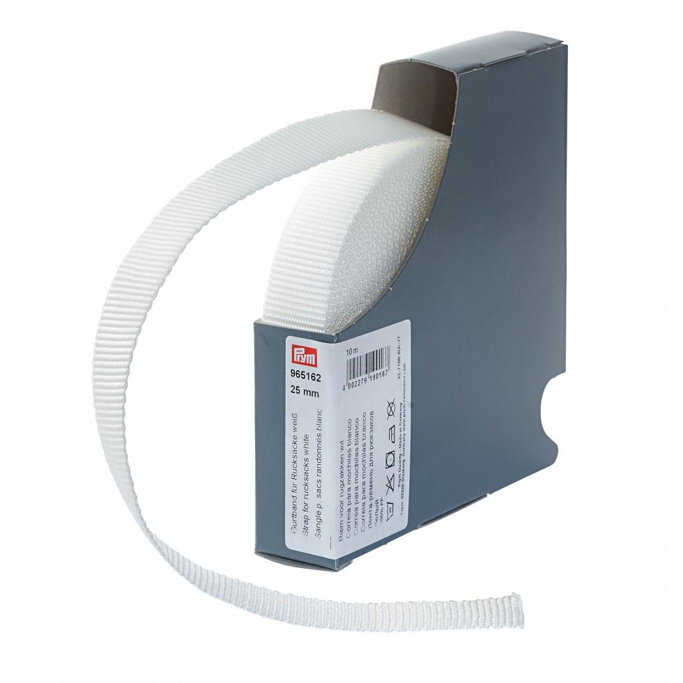 Prym Rucksack Bag Strap Webbing White
 