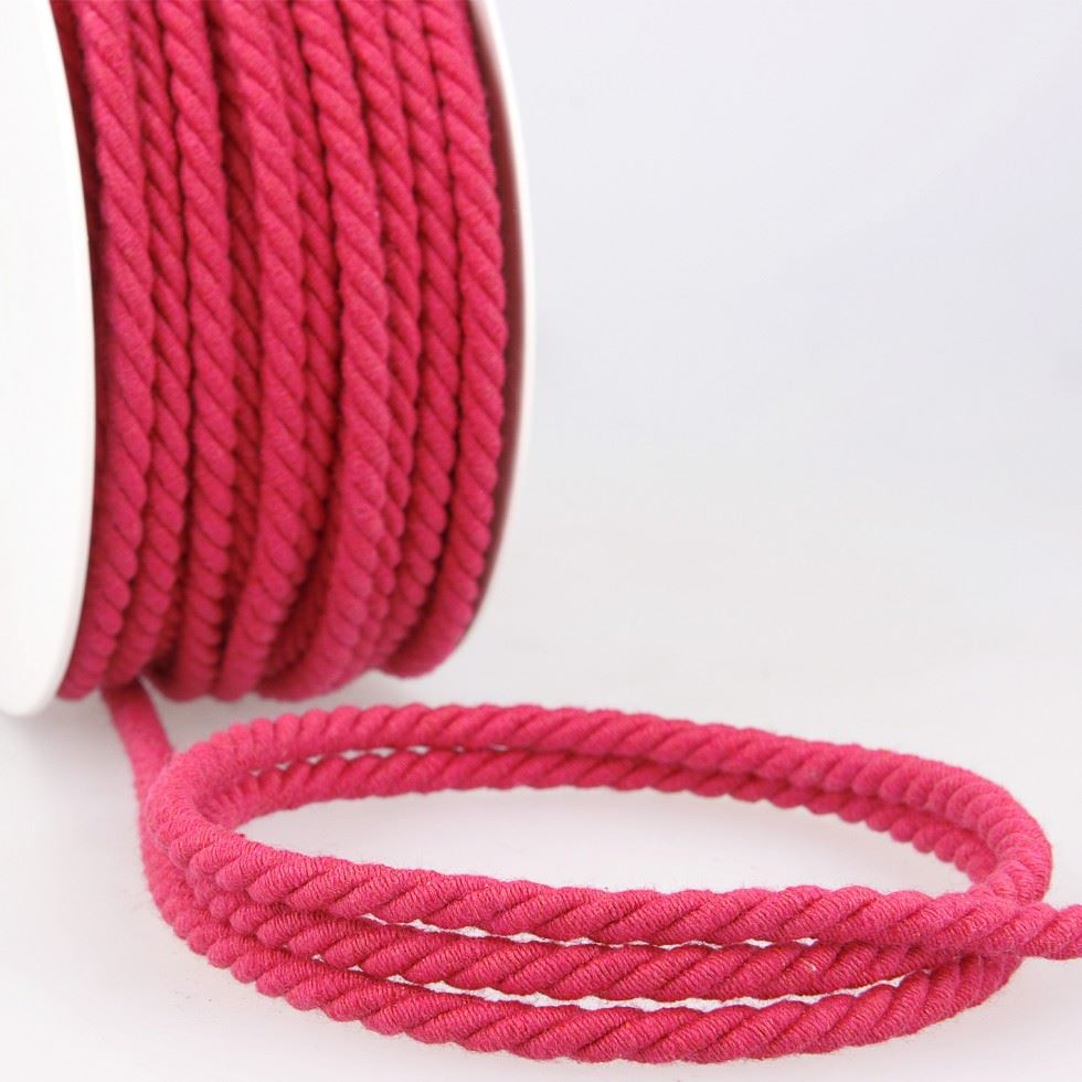 Stephanoise Round Cotton Cord Fuchsia Pink