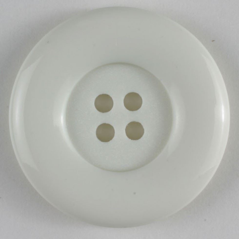 Dill White Round Plastic Buttons (Value Pack)