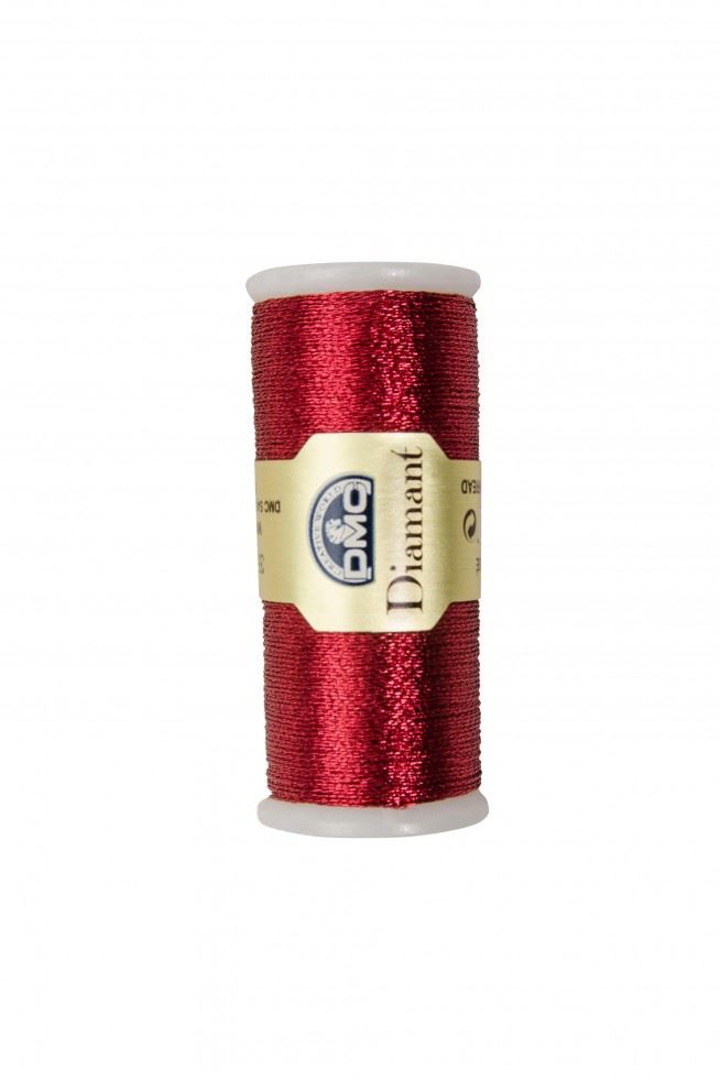 Dmc D321 Red Diamant Metallic Embroidery Thread