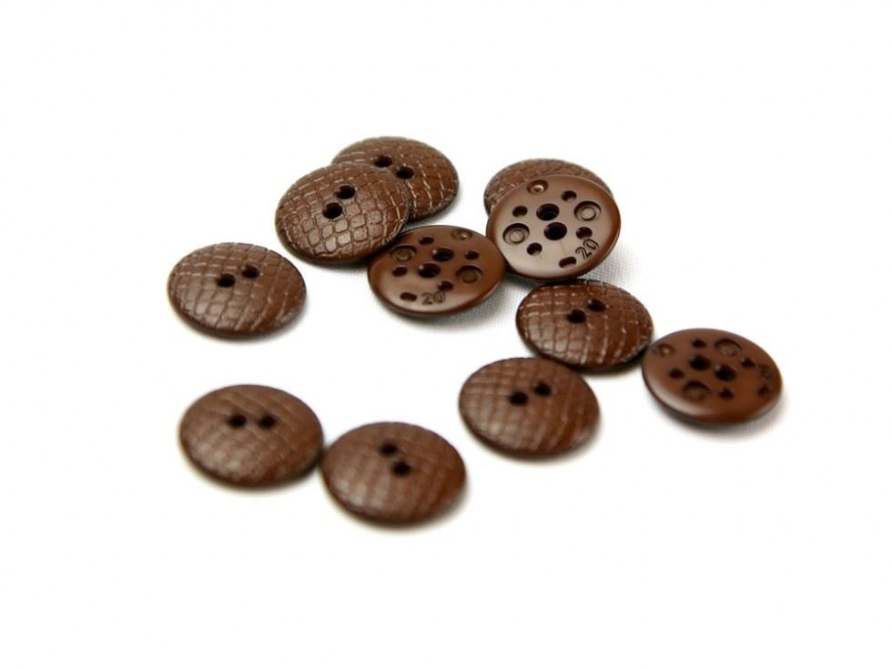 Dill Snakeskin Texture Buttons (Value Pack) Brown
 