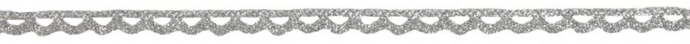 Essential Trimmings Bright Silver Metallic Lace Trim