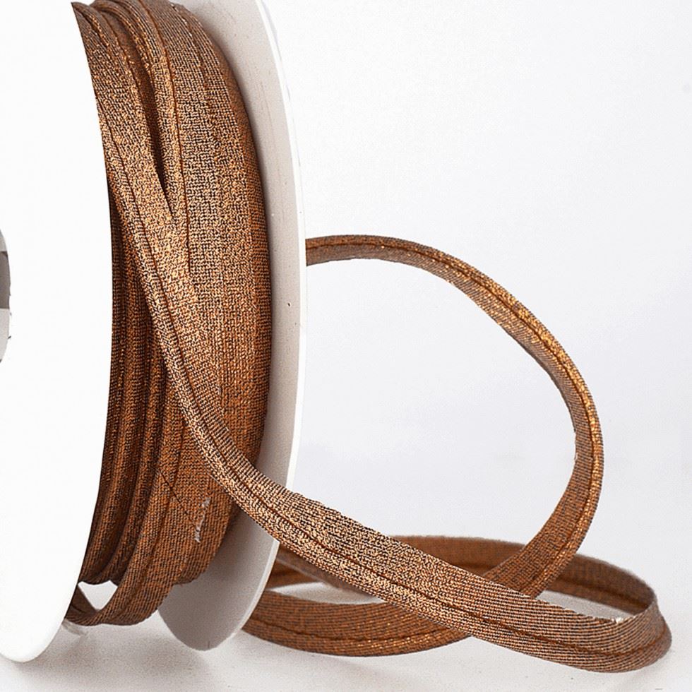 Stephanoise Metallic Lurex Flanged Piping Cord Bronze