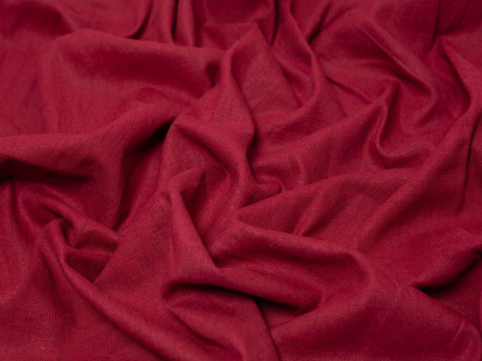 Minerva Core Range Wine 100% Linen Slub Fabric