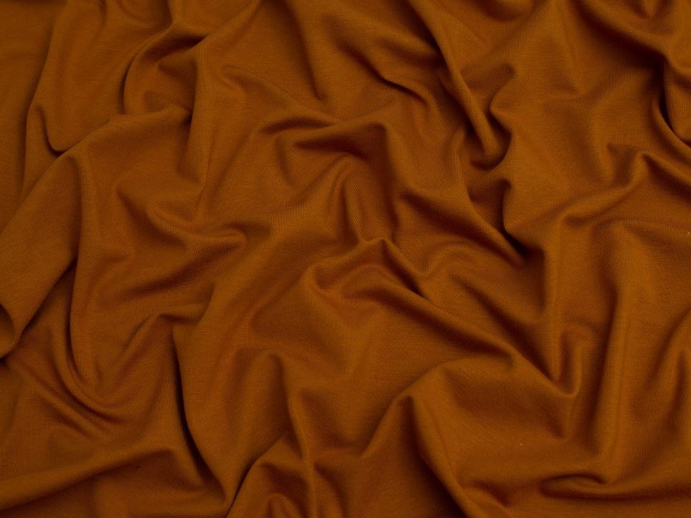 Minerva Core Range Baby Soft Cotton Jersey Stretch Knit Fabric Copper
 